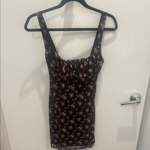 Urban Outfitters Black and Red Floral Dress
